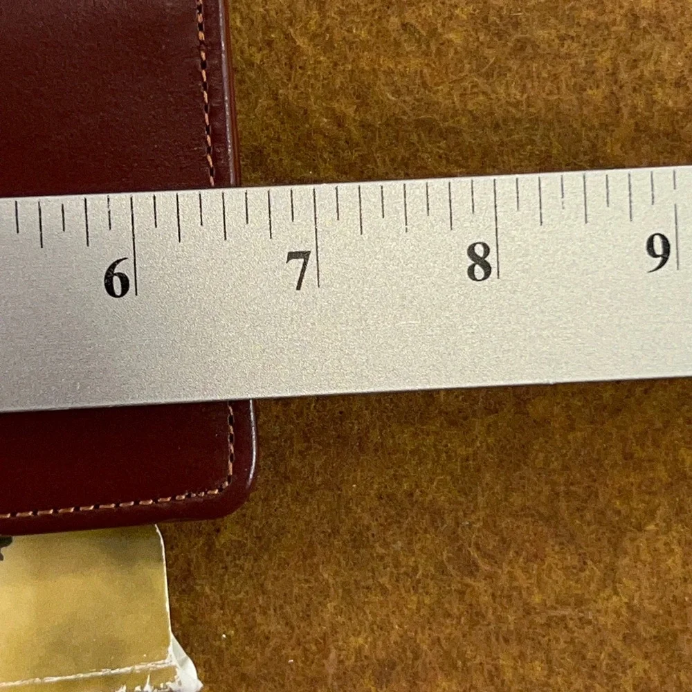 Silver Creek Mens OS Brown Leather Western Longhorn Concho Checkbook Wallet New